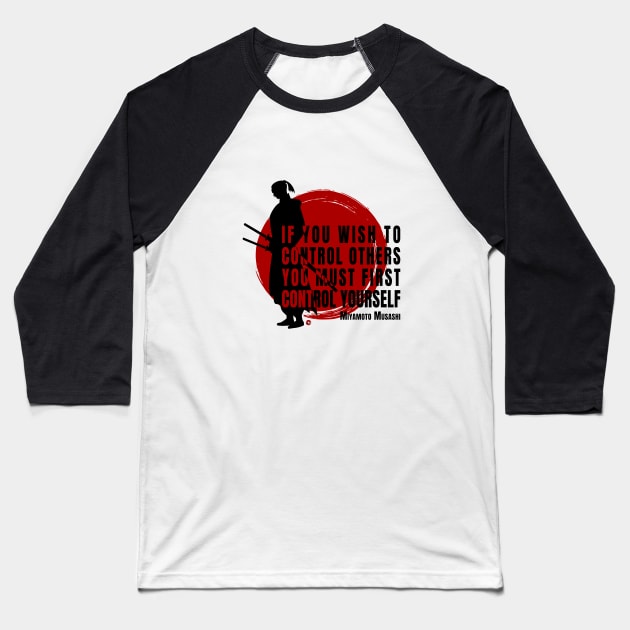 Control Yourself Baseball T-Shirt by BaliBudo